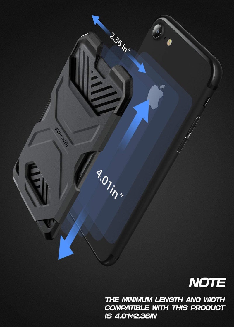 SUPCASE Adhesive Slim Wallet,(2-Pack) Ultra Thin Stick-On Silicone Credit Card Holder Sticker Adhesive Cell Phone Wallet Compatible for Most Smartphonesï¼ˆnot fit Mobile Phones with Curved Backï¼‰(Black) - Image 4